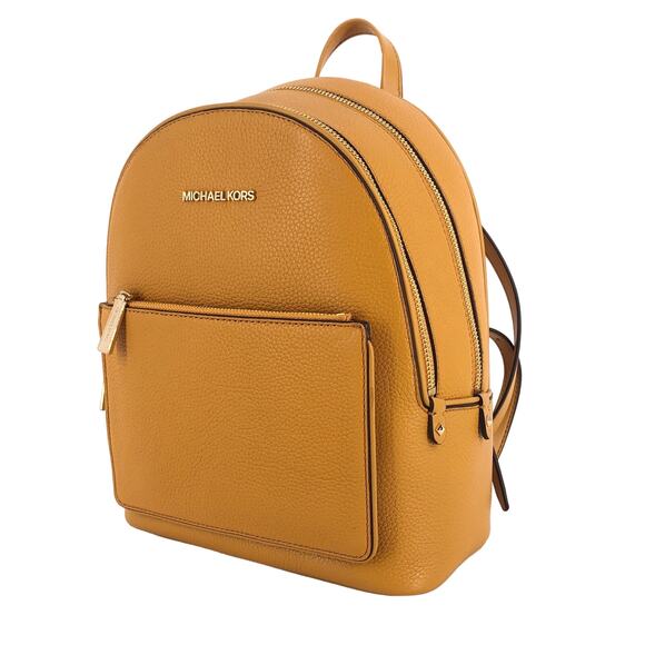 MICHAEL KORS NWT Adina Medium Backpack Purse Marigold yellow leather - Picture 2 of 10